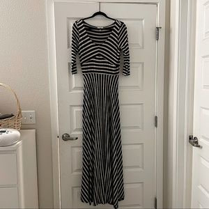 Anthropologie Puella Striped Maxi Swing Dress